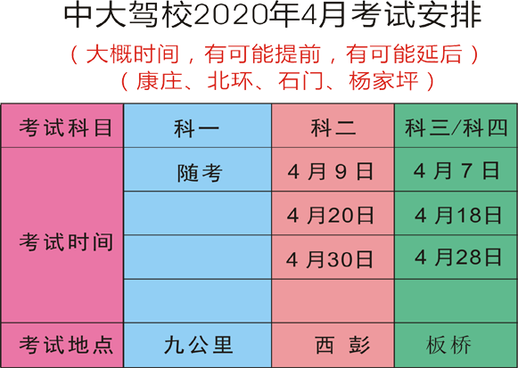 万博manbetx官方app中大万博亚洲软件下载2020年4月考试计划